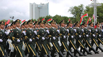 The National Day military parade is the largest among recent